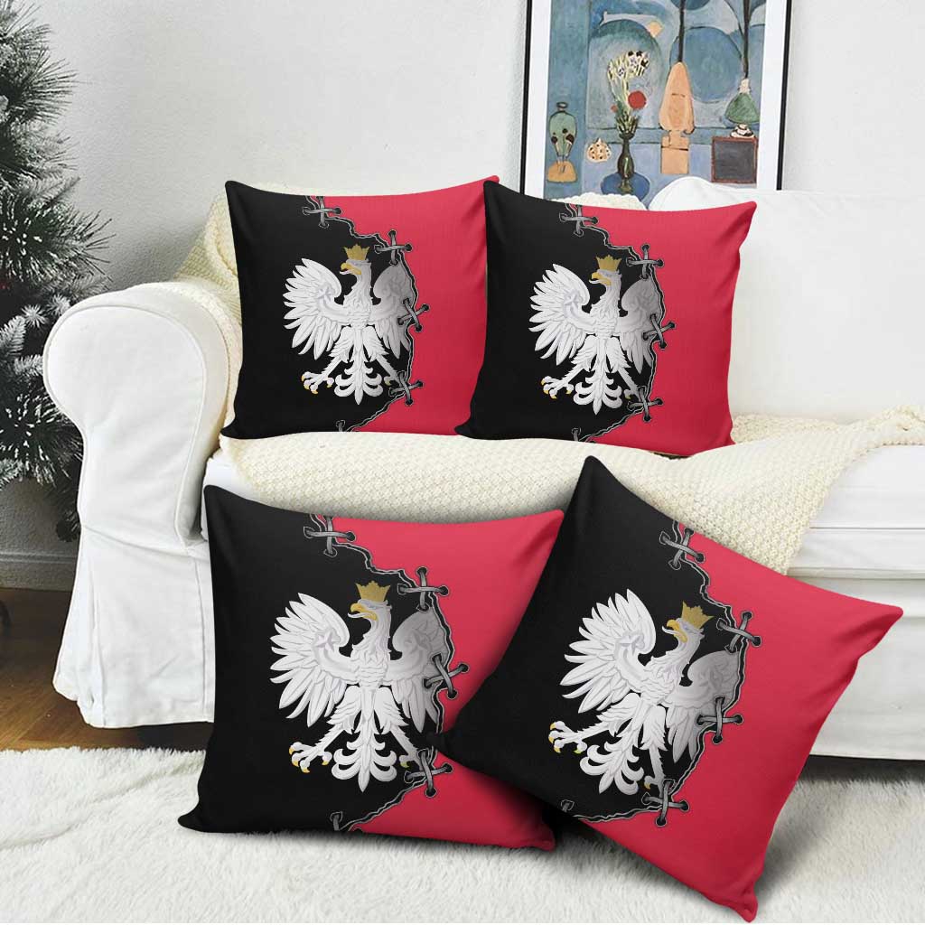 Poland White Eagle Pillow Cover Polish National Coat of Arms Design