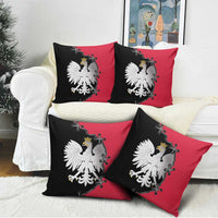 Poland White Eagle Pillow Cover Polish National Coat of Arms Design