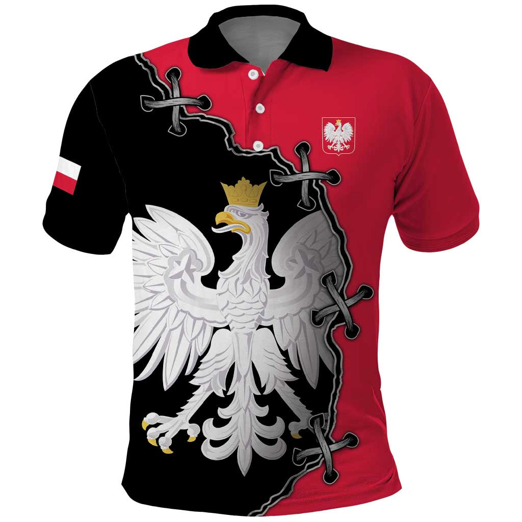 Poland White Eagle Polo Shirt Polish National Coat of Arms Design