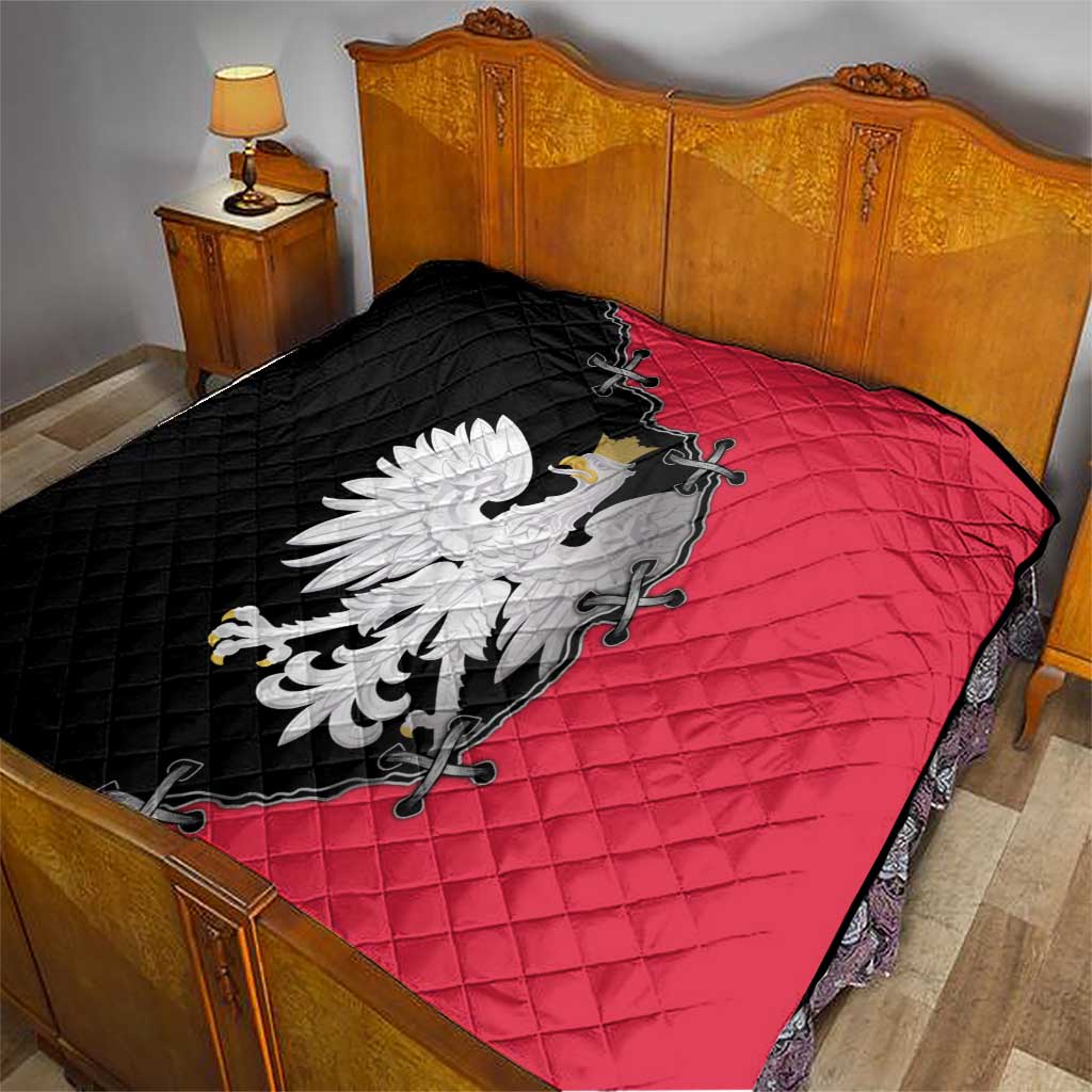 Poland White Eagle Quilt Polish National Coat of Arms Design