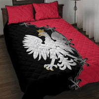 Poland White Eagle Quilt Bed Set Polish National Coat of Arms Design