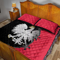 Poland White Eagle Quilt Bed Set Polish National Coat of Arms Design