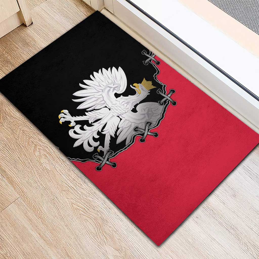 Poland White Eagle Rubber Doormat Polish National Coat of Arms Design