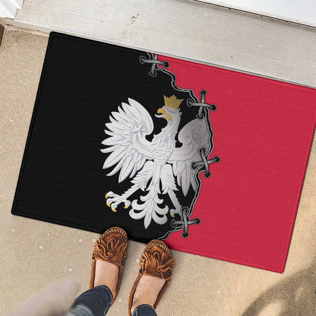 Poland White Eagle Rubber Doormat Polish National Coat of Arms Design