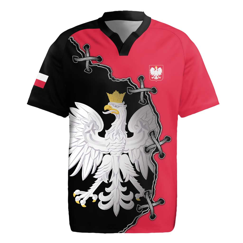 Poland White Eagle Rugby Jersey Polish National Coat of Arms Design
