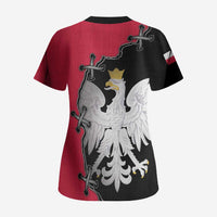 Poland White Eagle Scrub Top Polish National Coat of Arms Design