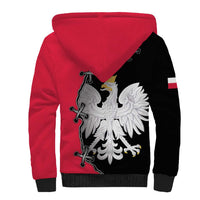 Poland White Eagle Sherpa Hoodie Polish National Coat of Arms Design