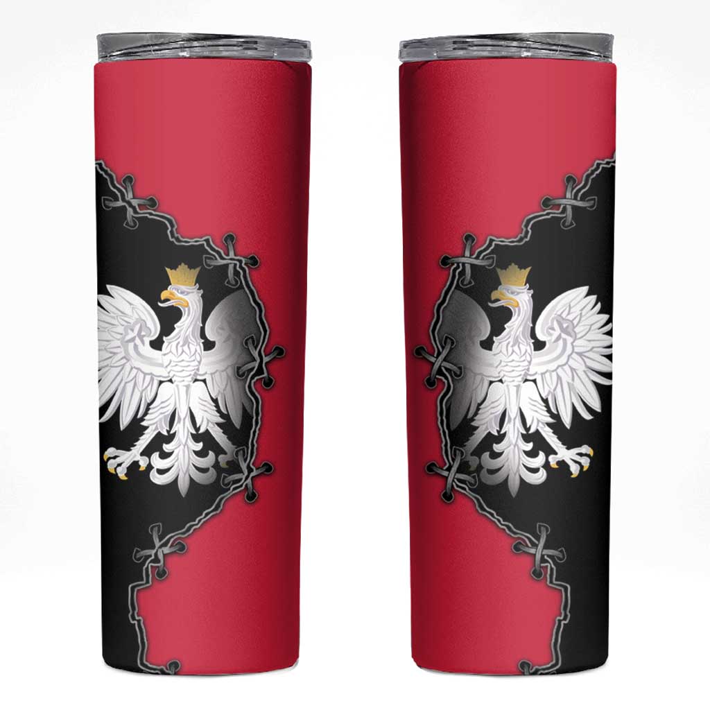 Poland White Eagle Skinny Tumbler Polish National Coat of Arms Design