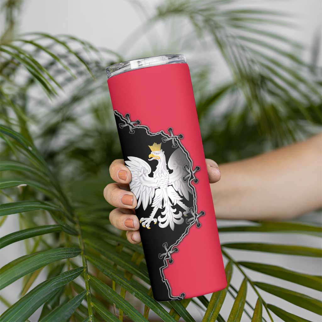 Poland White Eagle Skinny Tumbler Polish National Coat of Arms Design
