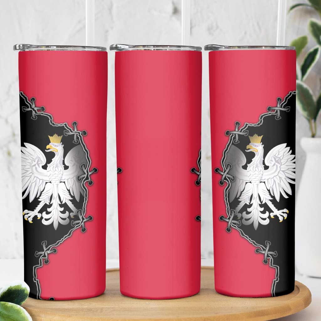 Poland White Eagle Skinny Tumbler Polish National Coat of Arms Design