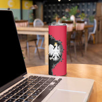 Poland White Eagle Skinny Tumbler Polish National Coat of Arms Design
