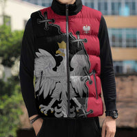 Poland White Eagle Sleeveless Puffer Jacket Polish National Coat of Arms Design