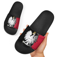 Poland White Eagle Slide Sandals Polish National Coat of Arms Design