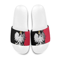Poland White Eagle Slide Sandals Polish National Coat of Arms Design