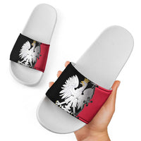 Poland White Eagle Slide Sandals Polish National Coat of Arms Design