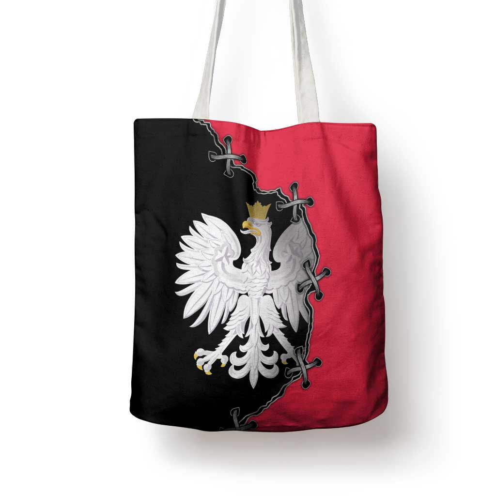 Poland White Eagle Tote Bag Polish National Coat of Arms Design