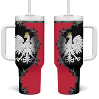 Poland White Eagle Tumbler With Handle Polish National Coat of Arms Design