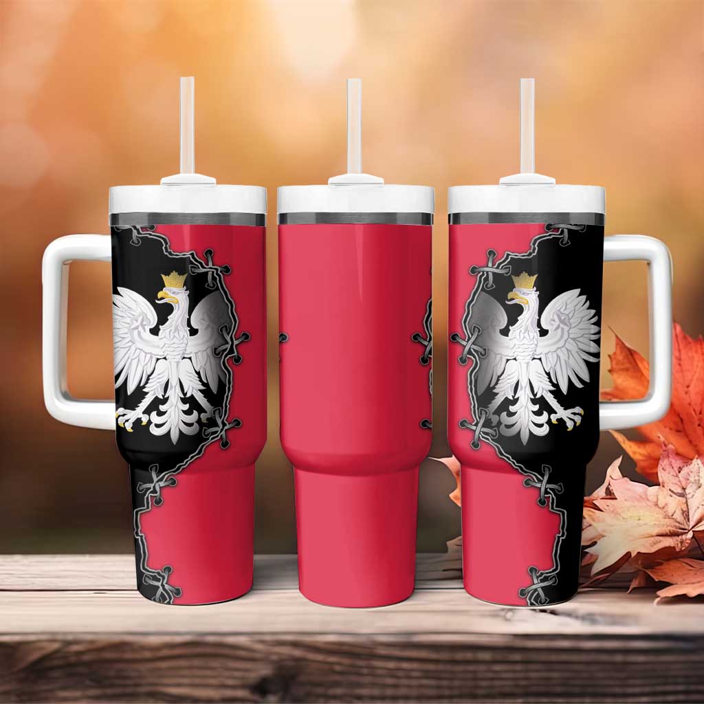 Poland White Eagle Tumbler With Handle Polish National Coat of Arms Design