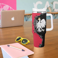Poland White Eagle Tumbler With Handle Polish National Coat of Arms Design
