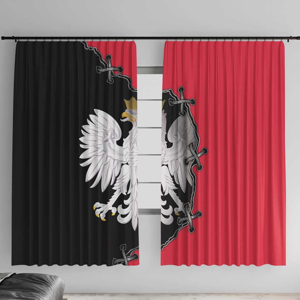 Poland White Eagle Window Curtain Polish National Coat of Arms Design