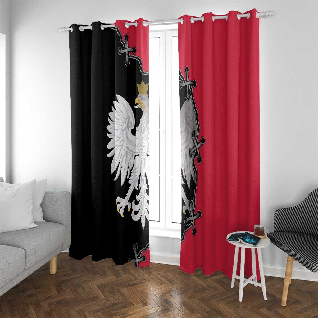 Poland White Eagle Window Curtain Polish National Coat of Arms Design