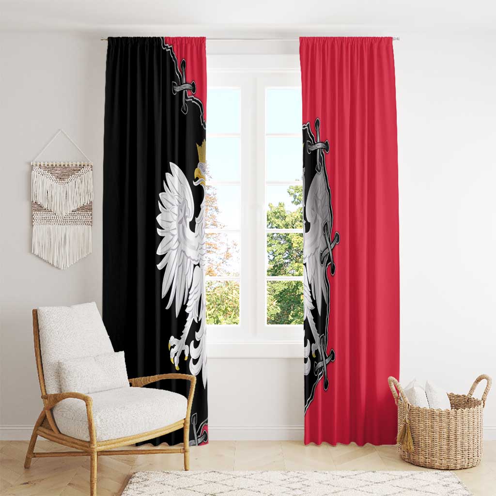 Poland White Eagle Window Curtain Polish National Coat of Arms Design
