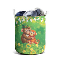 Punch The Monkey St Patrick’s Day Laundry Basket Lucky Baby Monkey