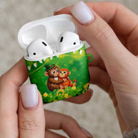 Punch The Monkey St Patrick’s Day AirPods Case Lucky Baby Monkey