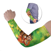 Punch The Monkey St Patrick’s Day Arm Sleeves Lucky Baby Monkey