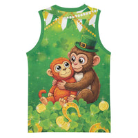 Punch The Monkey St Patrick’s Day Basketball Jersey Lucky Baby Monkey