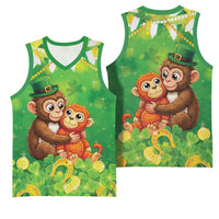 Punch The Monkey St Patrick’s Day Basketball Jersey Lucky Baby Monkey
