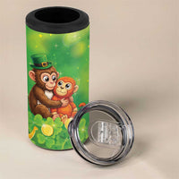 Punch The Monkey St Patrick’s Day 4 in 1 Can Cooler Tumbler Lucky Baby Monkey