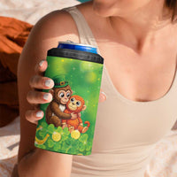 Punch The Monkey St Patrick’s Day 4 in 1 Can Cooler Tumbler Lucky Baby Monkey