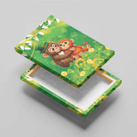 Punch The Monkey St Patrick’s Day Canvas Wall Art Lucky Baby Monkey