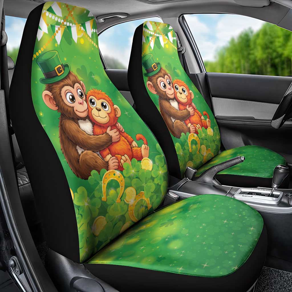 Punch The Monkey St Patrick’s Day Car Seat Cover Lucky Baby Monkey