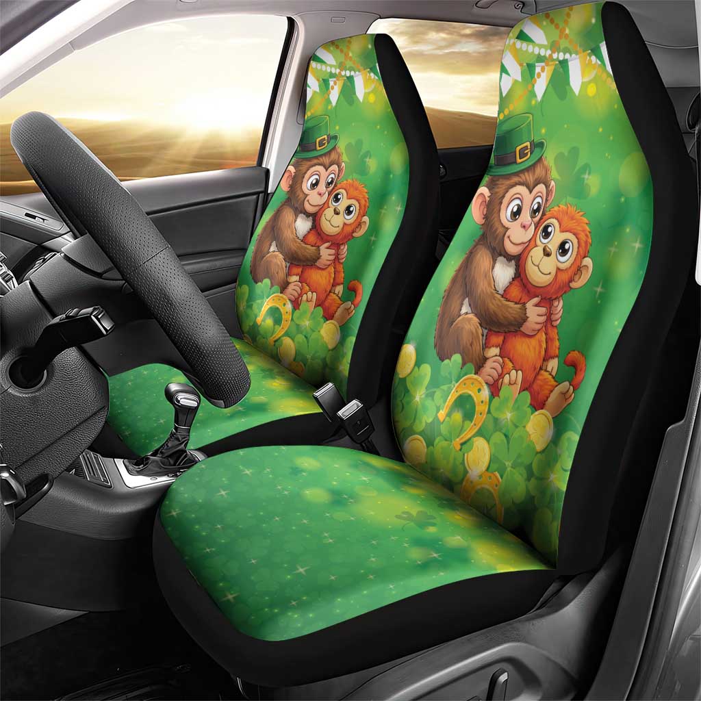 Punch The Monkey St Patrick’s Day Car Seat Cover Lucky Baby Monkey
