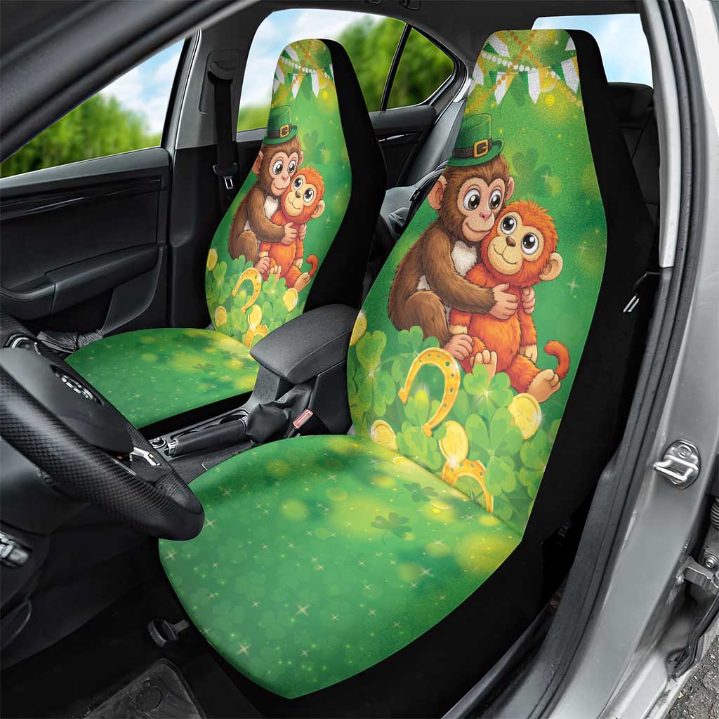 Punch The Monkey St Patrick’s Day Car Seat Cover Lucky Baby Monkey