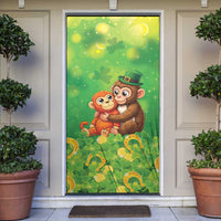 Punch The Monkey St Patrick’s Day Door Cover Lucky Baby Monkey