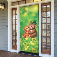 Punch The Monkey St Patrick’s Day Door Cover Lucky Baby Monkey