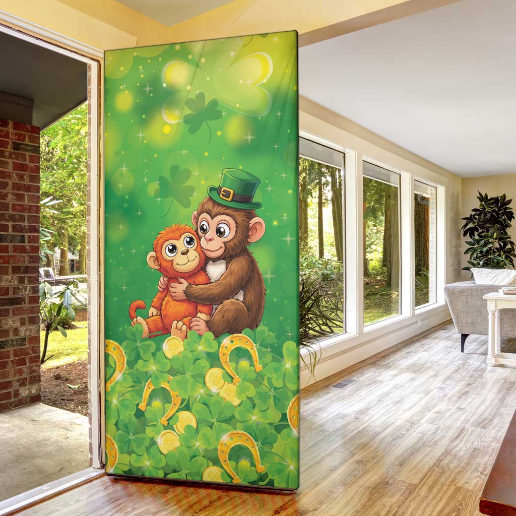 Punch The Monkey St Patrick’s Day Door Cover Lucky Baby Monkey