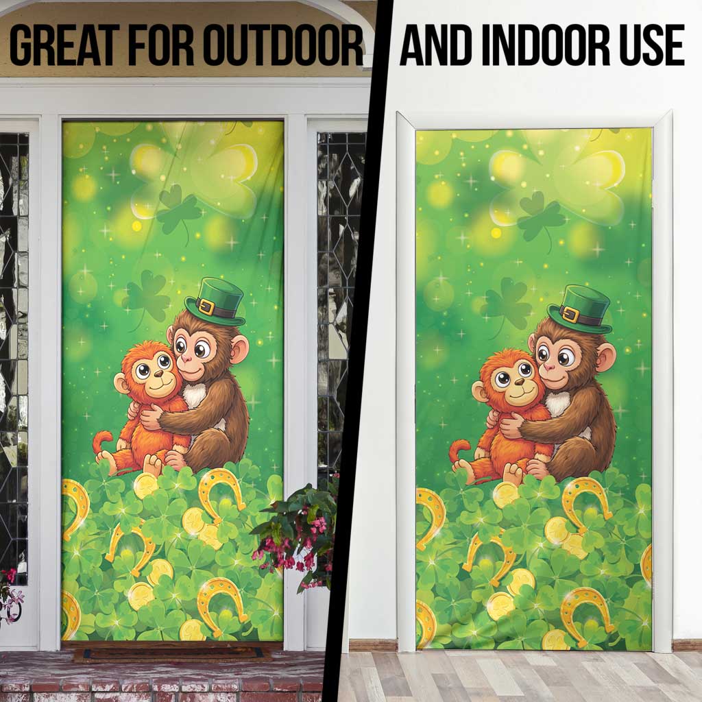 Punch The Monkey St Patrick’s Day Door Cover Lucky Baby Monkey