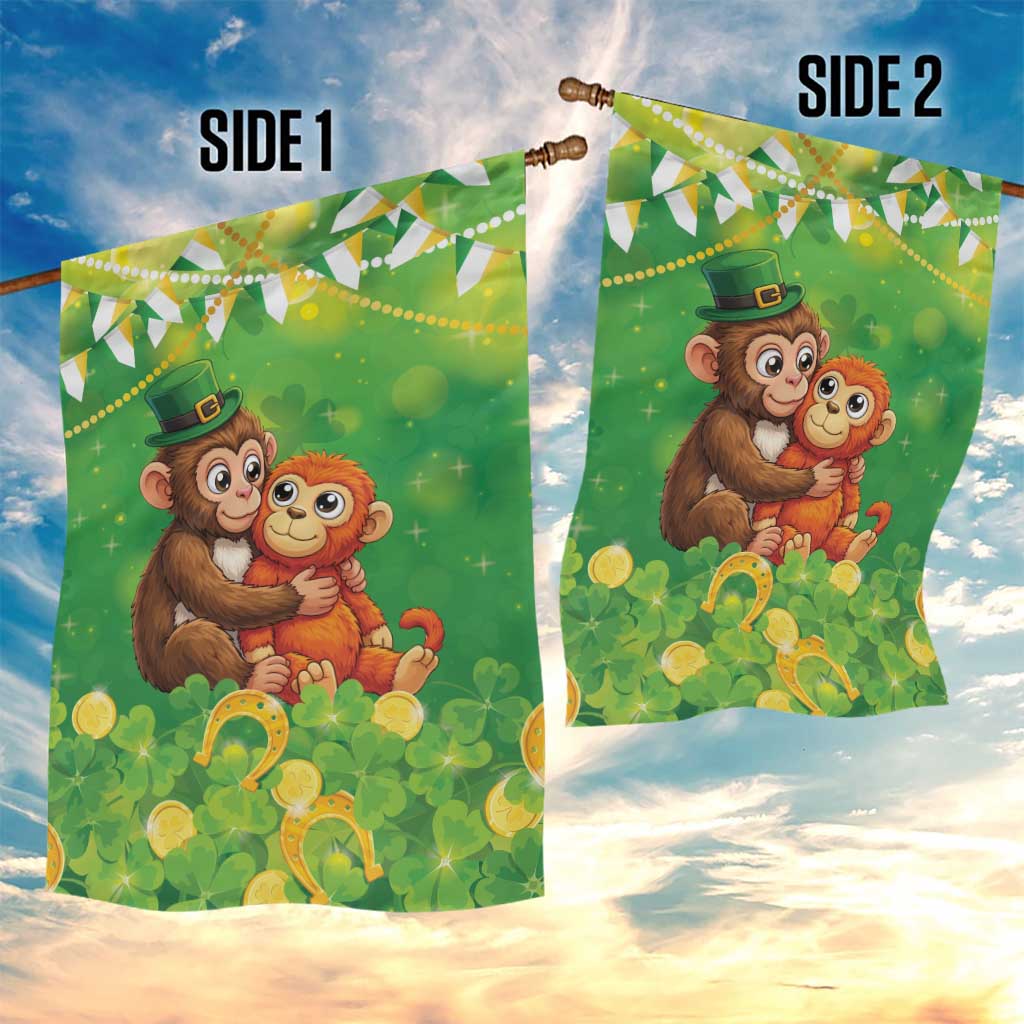 Punch The Monkey St Patrick’s Day Garden Flag Lucky Baby Monkey