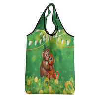 Punch The Monkey St Patrick’s Day Grocery Bag Lucky Baby Monkey