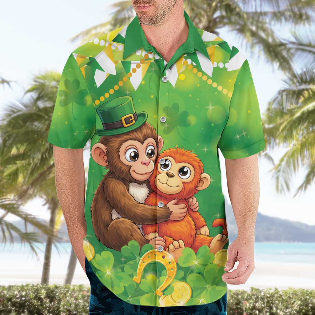 Punch The Monkey St Patrick’s Day Hawaiian Shirt Lucky Baby Monkey
