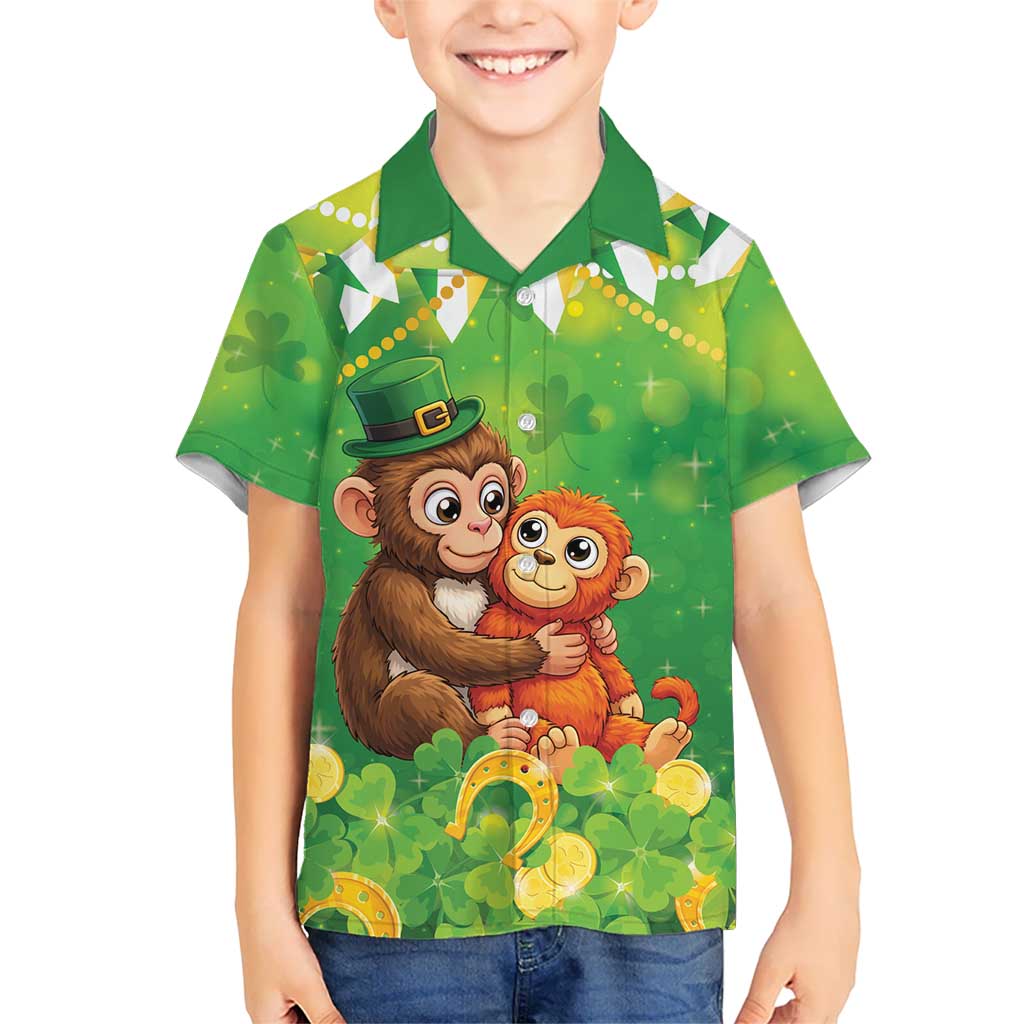 Punch The Monkey St Patrick’s Day Hawaiian Shirt Lucky Baby Monkey