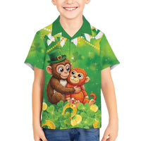 Punch The Monkey St Patrick’s Day Hawaiian Shirt Lucky Baby Monkey
