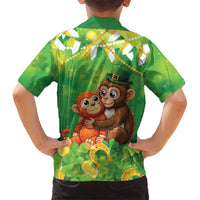Punch The Monkey St Patrick’s Day Kid Hawaiian Shirt Lucky Baby Monkey