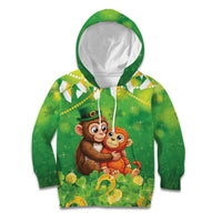 Punch The Monkey St Patrick’s Day Kid Hoodie Lucky Baby Monkey