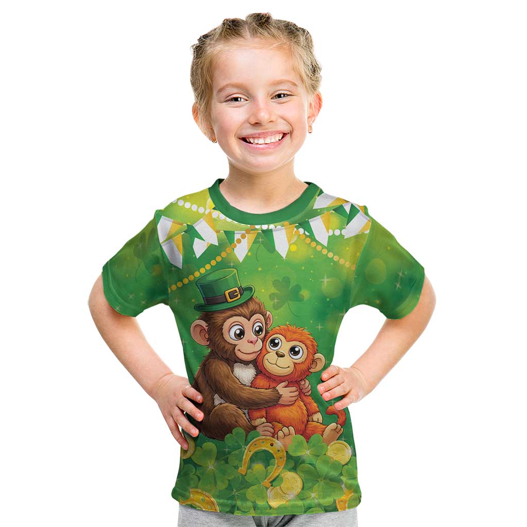 Punch The Monkey St Patrick’s Day Kid T Shirt Lucky Baby Monkey