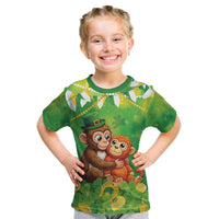 Punch The Monkey St Patrick’s Day Kid T Shirt Lucky Baby Monkey